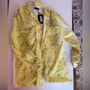PrettyLittleThing Yellow and Black Patterned Shirt